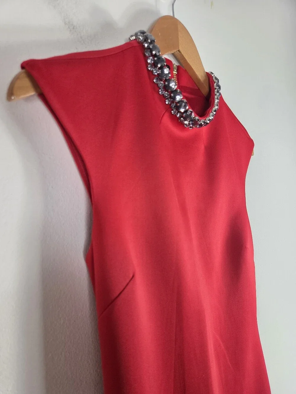 Ted Baker Cadyee Beaded Jeweled Mock Neck Bodycon Pencil Midi Sheath Dress